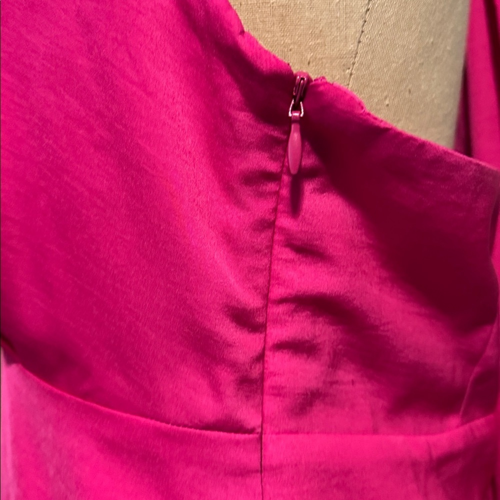NWT BANANA REPUBLIC Pink Halter Tie Maxi Dress Women 6P Cocktail Silky Deep V - Picture 9 of 15